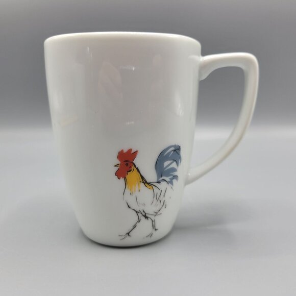 Vintage Set Of 2 Corelle Coordinates Mugs Country Dawn Rooster Coffee Tea Cup - Picture 3 of 10